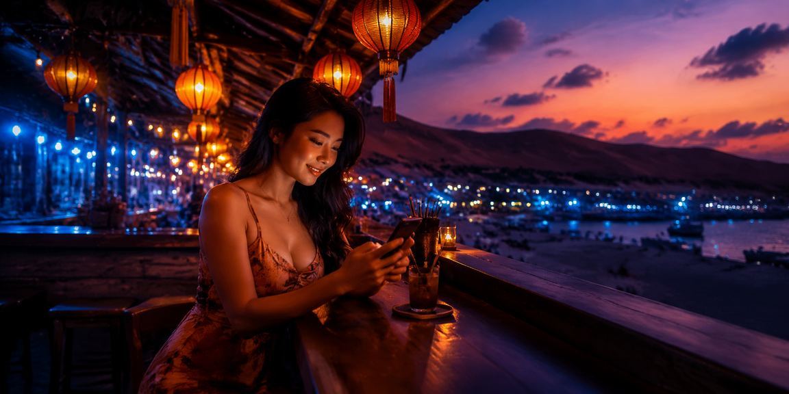 Người dùng Mũi Né trải nghiệm casino di động winhome tại chợ đêm